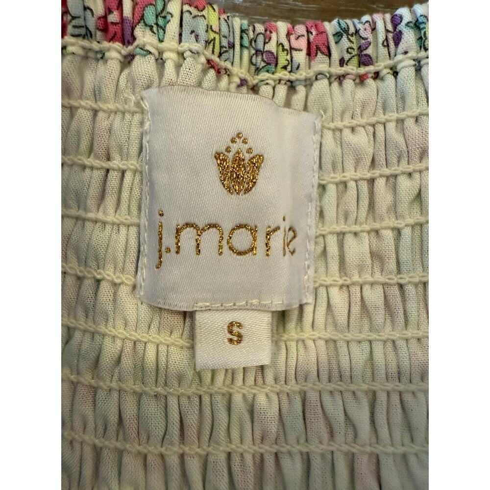 J.Marie Pink/Purple Floral Smocked Mini Skirt Women Size S - Picture 5 of 7
